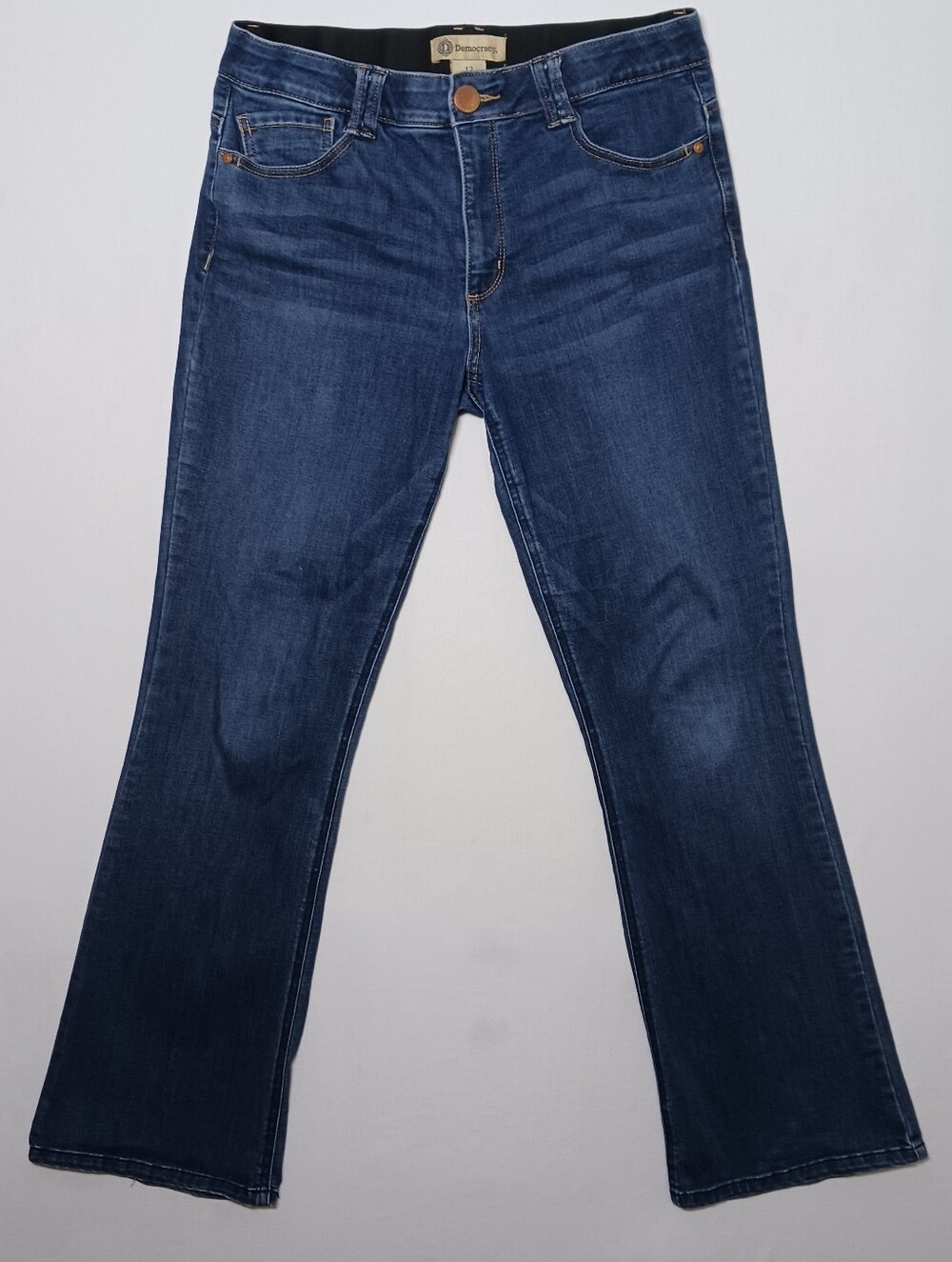 Democracy "Ab" Technology Bootcut Jeans 12 Dark Blue Stretch Denim 33X32